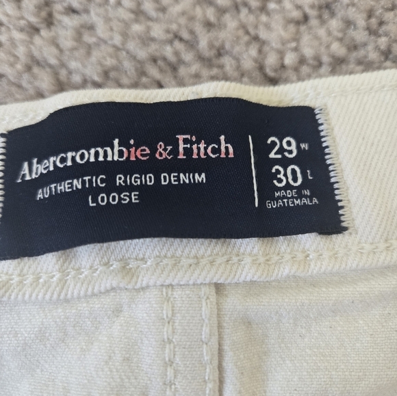 Abercrombie & Fitch Worker Carpenter Rigid Denim Loose Pants size 29×30 … - Picture 12 of 16